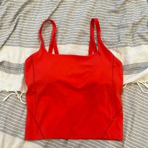 Coral Lululemon crop tank size 4